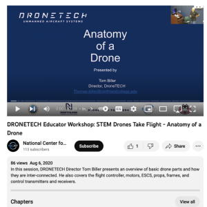 Screenshot for DRONETECH Educator Workshop: STEM Drones Take Flight - Anatomy of a Drone
