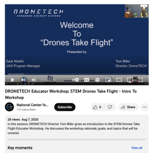 Screenshot for DRONETECH Educator Workshop: STEM Drones Take Flight - Intro To Workshop