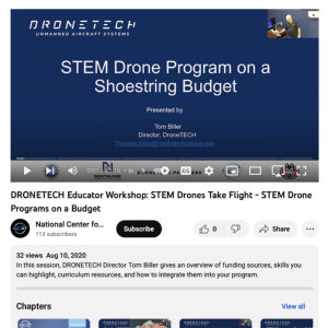 Screenshot for DRONETECH Educator Workshop: STEM Drones Take Flight - STEM Drone Programs on a Shoestring Budget