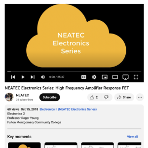 Screenshot for High Frequency Amplifier Response FET