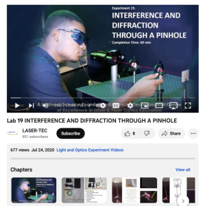 Screenshot for Interference and Diffraction Through a Pinhole (Lab 19 of 23)