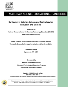 Screenshot for MatEdU Science Educational Handbook - Title Page, Introduction and How to Use