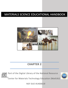 Screenshot for MatEdU Science Educational Handbook - Chapter 2: Metals and Alloys
