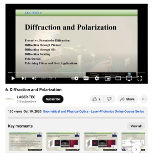 Screenshot for Lecture 6: Diffraction and Polarization