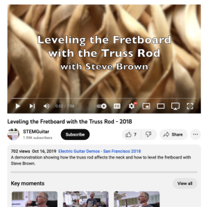 Screenshot for Leveling the Fretboard with the Truss Rod (Part 12 of 20)