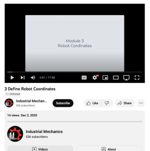 Screenshot for Module 3: Define Robot Coordinates