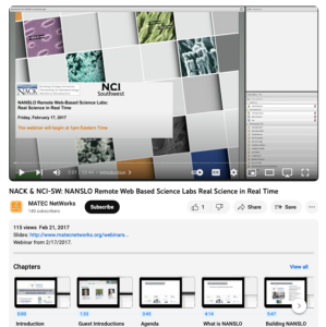 Screenshot for NANSLO Remote Web-Based Science Labs: Real Science in Real Time