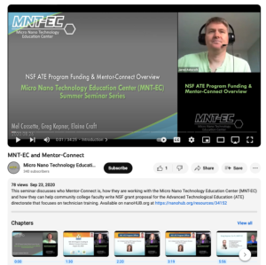 Screenshot for NSF ATE Program Funding & Mentor-Connect Overview