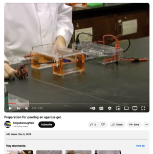 Screenshot for Preparation for Pouring an Agarose Gel