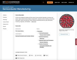 Screenshot for Semiconductor Manufacturing