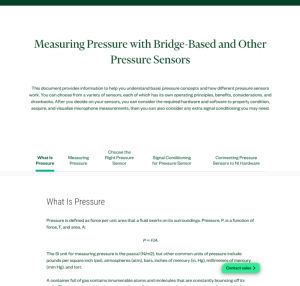 Screenshot for Measuring Pressure with Bridge-Based and Other Pressure Sensors