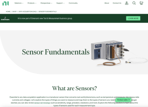 Screenshot for NI Sensor Fundamentals