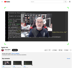 Screenshot for Python and Geospatial Technology, Spatial Join Lesson (Module 3 of 9)