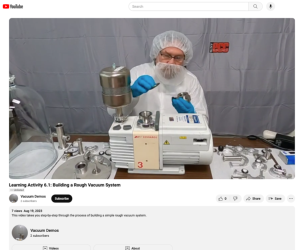 Screenshot for Learning Activity 6.1: Building a Rough Vacuum System