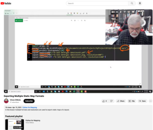 Screenshot for More Python, Exporting Multiple Static Map Formats Lesson (Module 8 of 9)
