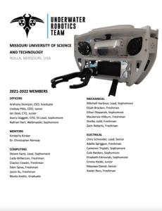 Screenshot for Underwater Robotics Team: Technical Report