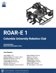 Screenshot for ROAR-E1: Columbia University Robotics Club: Technical Report