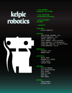 Screenshot for Kelpie Robotics: Technical Report