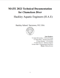 Screenshot for Hackley Aquatic Engineers: Technical Report