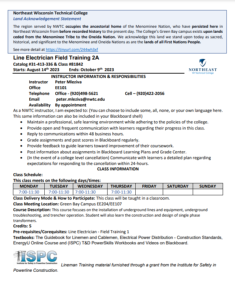 Screenshot for Line Electrician Field Training 2-A: Course Outcome Summary and Syllabus