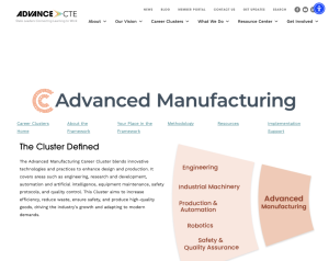 Screenshot for States Career Clusters: Plans of Study for Manufacturing