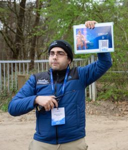 Salvatore-John Ragusa directs customers at an event that L3Harris Global Communications, Inc. held in Europe.