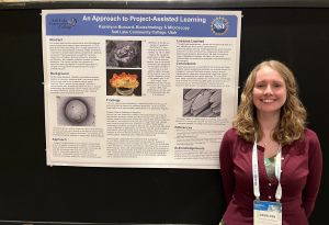 Kasielynn Bussard with poster at 2025 ATE PI Conference.
